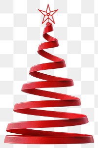 PNG Christmas tree made of red ribbon christmas abstract elegant.