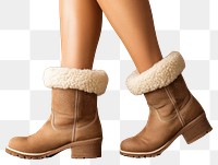 PNG Sheepskin boots footwear winter beige.