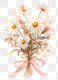 PNG Pastel coquette Daisies daisy art illustration.