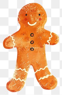 PNG Cute chubby Gingerbread Man gingerbread illustration christmas.