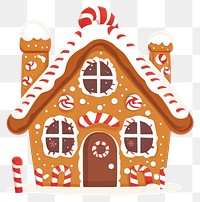 PNG Cute illustration of Christmas Gingerbread house gingerbread christmas sweets.