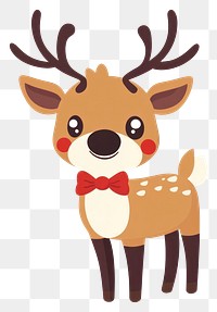 PNG Cute illustration of christmas Rudolph antlers animal cute.