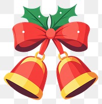 PNG Cute illustration of Christmas Jingle bells tied with ribbon christmas decoration dynamite.