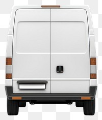 PNG White concept delivery van vehicle view transportation.