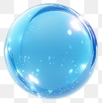 PNG Blue glossy bubble sphere bright round.