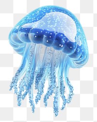 PNG Bold bright blue jellyfish animal invertebrate translucent.