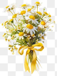 PNG Yellow coquette Daisy bouquet daisies daisy illustration.