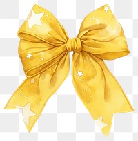 PNG Yellow coquette star ribbon tie accessories.