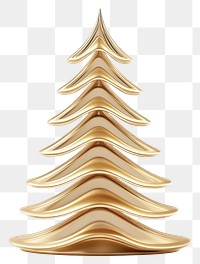 PNG Gold line minimal christmas tree illustration art decoration.