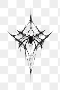 PNG Spider web design art illustrated.