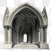 PNG Traditional Gothic pointed arch arches architecture columns.