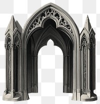 PNG Gothic-style stone arch architecture medieval gothic.