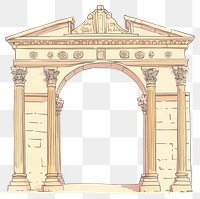 PNG Semicircular Roman arch architecture classical design.