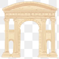 PNG Semicircular Roman arch architecture classical design.