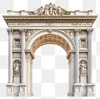 PNG Semicircular Roman arch architecture carvings classic.