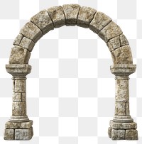 PNG Romanesque arch architecture historical arched.