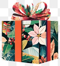 PNG Holly Flower Collage gift box illustration pattern paper.