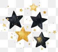 PNG Confetti illustration stars black.