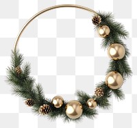 PNG Christmas wreath branches pine gold.