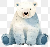 PNG A Polar Bear bear illustration watercolor.