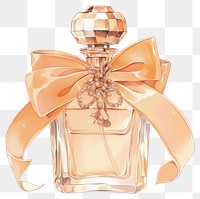 PNG Coquette perfume bottle illustration ribbon cosmetics.