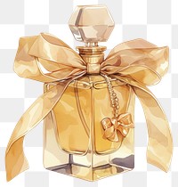 PNG Coquette perfume bottle illustration ribbon chandelier.