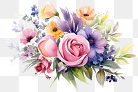 PNG Flower bouquet plant rose white background.