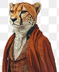 PNG Cheetah costumes wearing victorian fashion outfit animal human anthropomorphic.