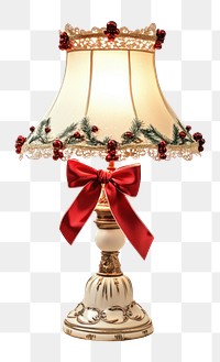 PNG Coquette christmas lamp decor red bow.