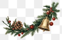 PNG Christmas border corner bell christmas decor.