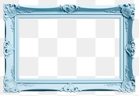 PNG Vintage frame blue decorative.