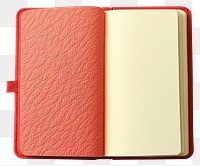 PNG Blanked open notebook cover red publication.