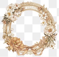 PNG Coquette photo frame illustration wreath ribbon.