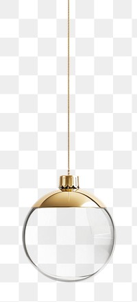 PNG Glass Hanging Sphere christmas hanging gold.