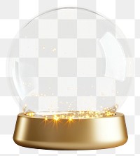 PNG Snow Globe lights crystal glass.