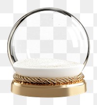 PNG Snow Globe golden glass globe.