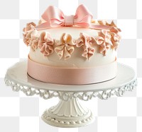 PNG Coquette birthday cake dessert ribbon pink.