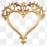 PNG Coquette gold vintage heart frame photo accessories decorative.