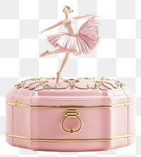 PNG Coquette ballerina music box pink recreation decorative.