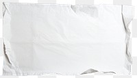 PNG White ripped paper background isolated texture.