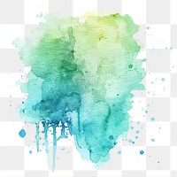 PNG Watercolor of stain backgrounds turquoise painting.