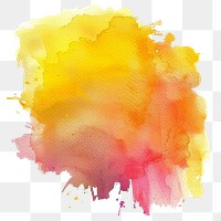 PNG Watercolor of stain backgrounds yellow creativity.