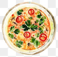 PNG An isolated Thai Tom kha gai food illustration watercolor.