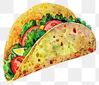 PNG An isolated Mexican food illustration watercolor mexican.