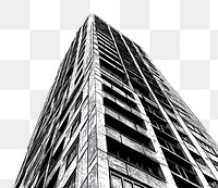 PNG Buildings retro photocopy stipple effect architecture skyscraper urban.