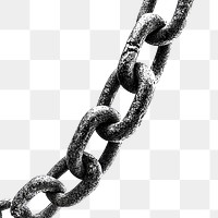 PNG Chain retro photocopy stipple effect white illustration industrial.