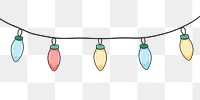 PNG Line art depicting Christmas lights christmas colorful christmas lights.