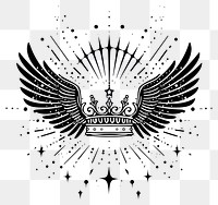 PNG Celestial illustration of Crown with Celestial Wings symbol wings crown.