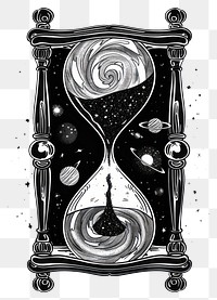 PNG Celestial illustration of Hourglass with Galaxies hourglass cosmos galaxy.