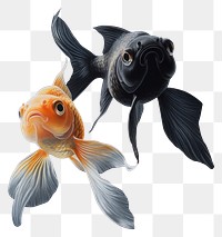 PNG Goldfish black background depiction.